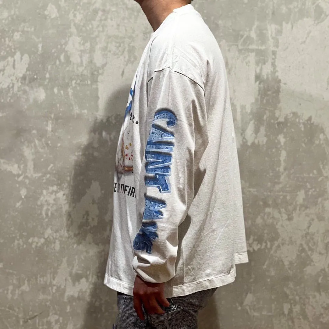 SAINT Mxxxxxx HEART COOKIES L/S TEE/WHT Love Oreo printed long sleeves Off-white S-XL Customized co-branded main mark/wash mark Correct version Ready-made garments washed and distressed VINTAGE feeling Top-notch printing technology Perfect restoration